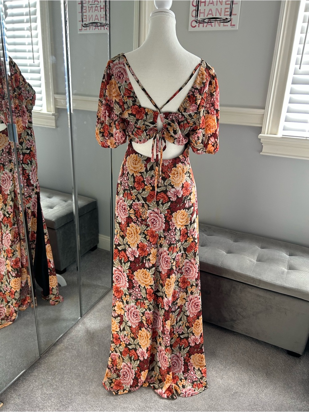 Showpo Lori Floral Maxi Dress Size 8 - Picture 6 of 6